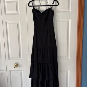 American Eagle Black Tiered Maxi Dress